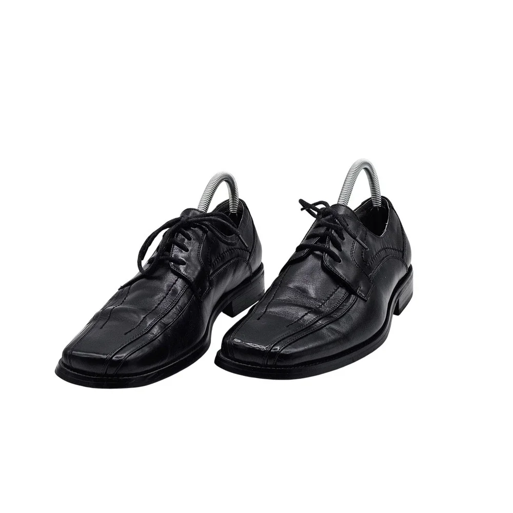 Stacy Adams Shoes Mens Size 7.5M Black Leather Dress Oxford‎ Square Toe Formal